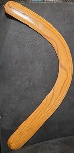 Vintage Hand Made Wooden Boomerang Made in Germany Vtg