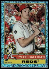 Tyler Callihan 2025 Topps Heritage #603 Chrome Aqua Sparkle Refractor RC
