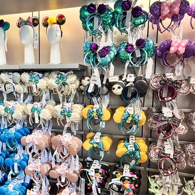 Disney Parks Sequin Mickey Minnie Mouse Ears Rapunzel Cinderella Belle Headband