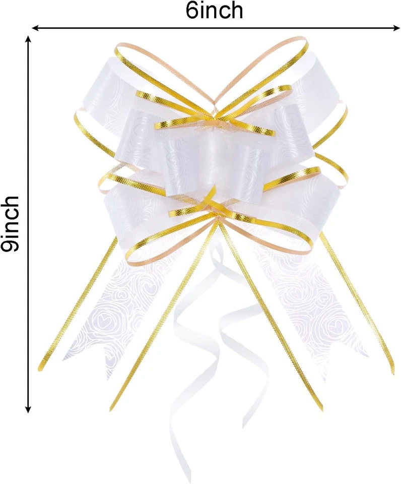 20 PCS Pull Bows Wrapping Bow for Presents Baskets Boxes Flower Large Graduation - Image 2 of 4