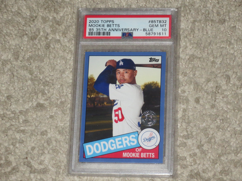 Mookie Betts 2020 Topps 1985 35th Anniversary Blue POP 1 85TB-32 PSA 10 GEM MINT