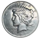 1927-D Peace Dollar  EF-Extremely Fine 90% Silver $1 U.S Coin # 21
