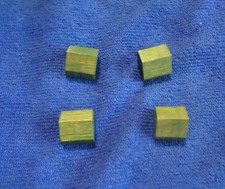 Vintage 1960's Monopoly Spares 4 Wood Green Houses / Wooden House x 4 (ref2)