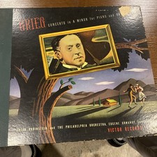 Vintage Grieg Concerto in A Minor for Piano and Orchestra Victor Records Set