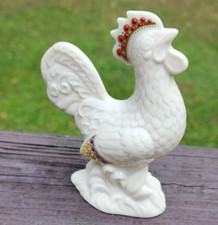 Lenox Jeweled Nativity Rooster 24K Gold Enamel Trim 1992 Made in USA Vintage