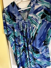 womans Cato multicolor Short sleeve blouse new with tags size 18/20 plus