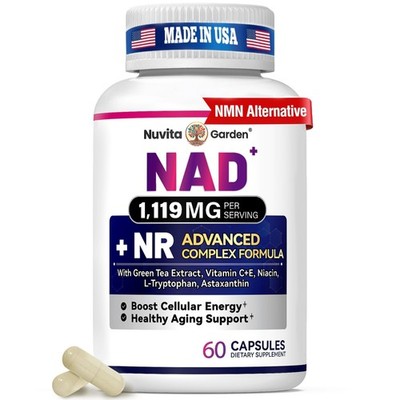 NAD Supplements 1119mg, 8 in 1 NAD+ Superior Antioxidant Blend  Ultra-Absorption
