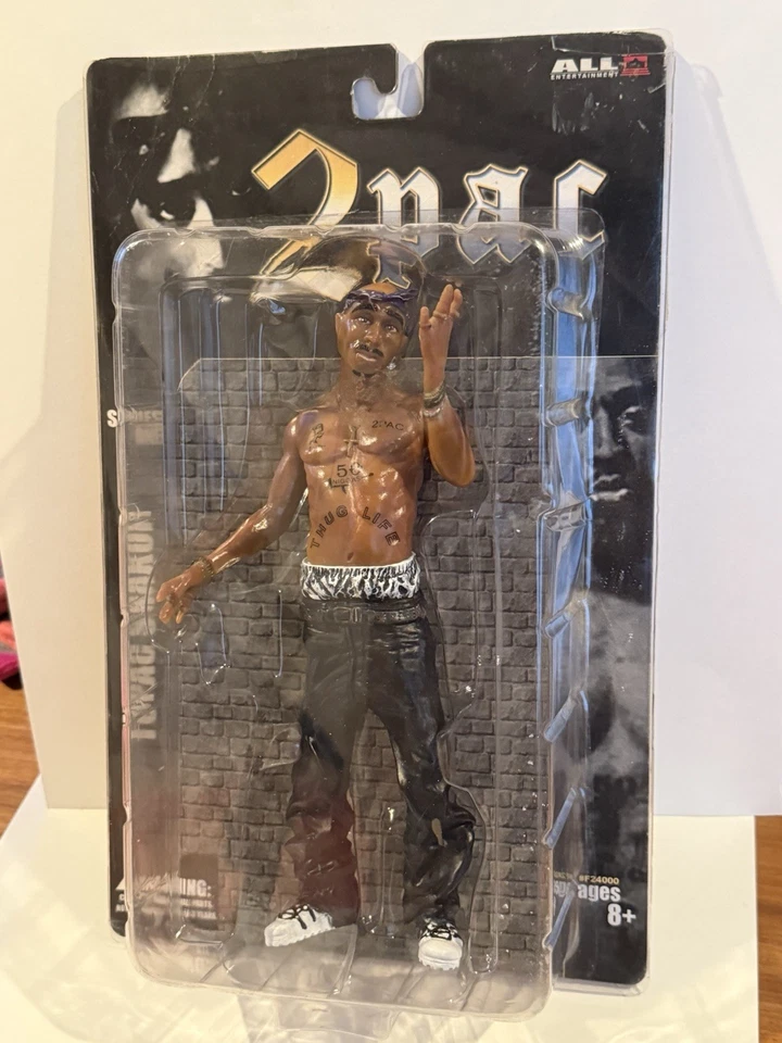 TUPAC SHAKUR ACTION FIGURE DOLL, RARE 2001 ALL ENTERTAINMENT 2PAC SERIES 1 - Image 3 of 4
