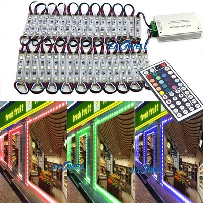 40' ft Multi-color Store Front LED Window Light Module with power supply +Remote