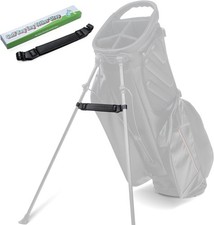 BIG TEETH Golf Stand Bag Leg Tether Strap Adjustable Length Magictape Black/Whi