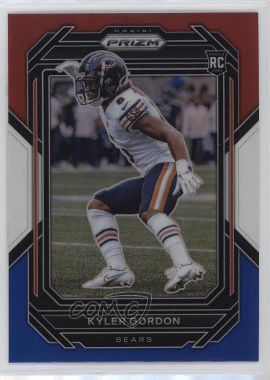2022 Panini Prizm Rookies Red White & Blue Prizm Kyler Gordon #385 10y3