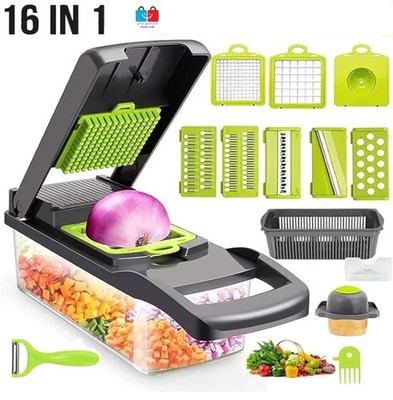 16-in-1 Veggie Chopper Veggie Slicer. A Must-have Have Kitchen Item.