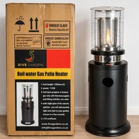 Spiral Flame Gas Patio Heater 13.5KW (Black with Black Cover)