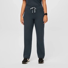Figs Livingston High Waisted Straight Leg in Dark Harbor, Size Small