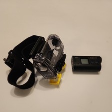 Sony HDR-AS10 Digital HD Video Camera Recorder w/ Waterproof Case Bundle - Works