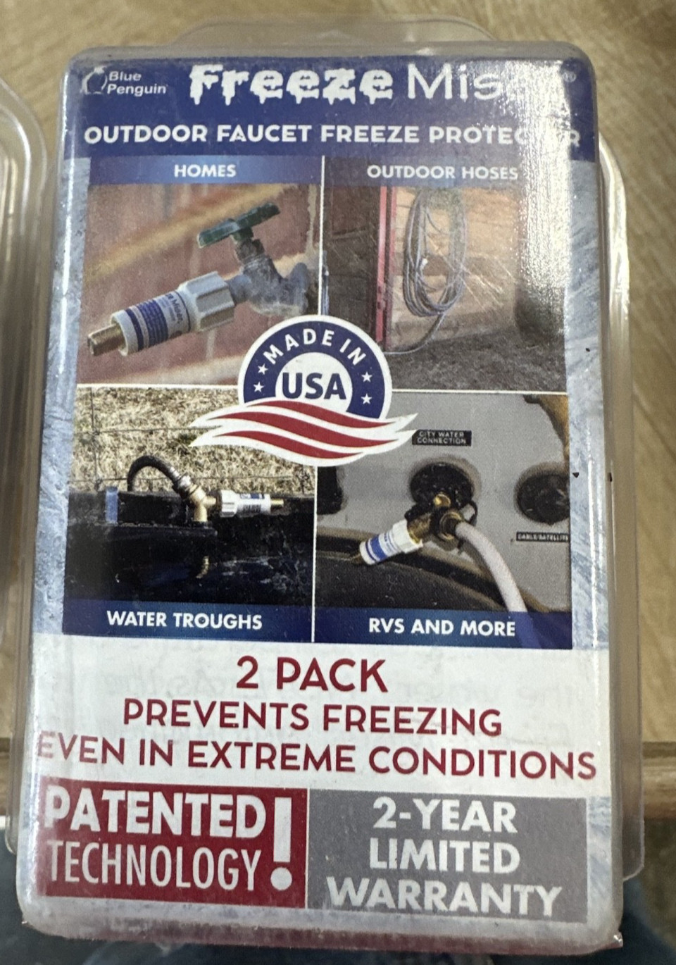 2 Pack - Freeze Miser Outdoor Faucet Freeze Protection - Free Shipping