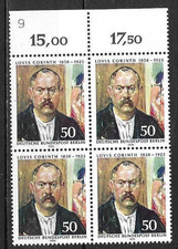 Berlin 1975: Mi. No. 509: Lovis Corinth sheet edge above, mint