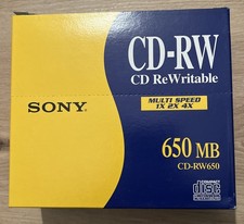 15 x 5 Stück = 75 Stück Sony CD-RW ReWritable 650 MD *OVP*