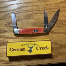 German Creek German Heritage Stockman Pocketknife Red Handle 3 Blades Manual