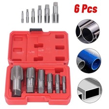 6Pcs Pipe Tap NPT Set 1in 3/4in 1/2in 3/8in 1/4in 1/8in Carbon Steel Thread Tool