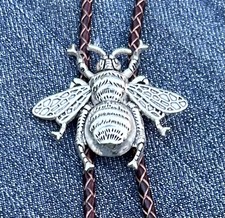 Vintage Style Handmade Silver Bee Bolo Tie Br...