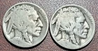 (2) 1926-S Buffalo Nickels AG-Good Semi-Key Date Problem Free Filler Coins