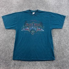 Vintage Black Hills South Dakota Shirt Mens XL Teal Cotton USA Made Mountains