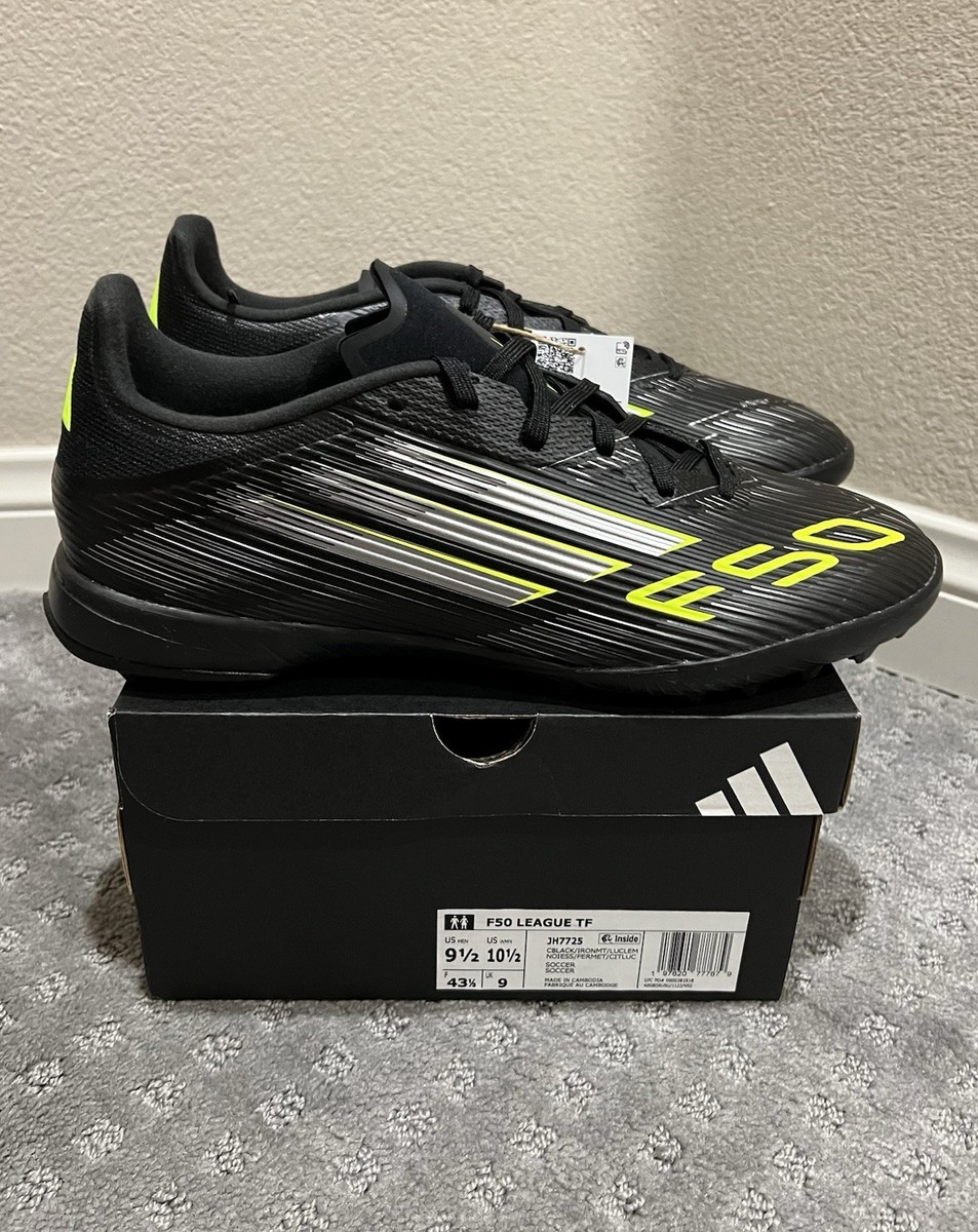 Adidas F50 League TF Soccer Cleats JH7725 Black Lucid Lemon  display picture 1