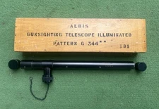 WW2 Aldis Gunsighting Telescope Illuminated G344 #131 w OG Box 1944 Made In UK