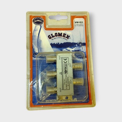 Glomex V9151 4-way Splitter TV/TV or TV/FM for V9130 DVB-T2 TV Antenna *NEW*
