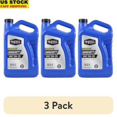 5W20 Synthetic Blend Motor Oil All Mileage Enhanced Wear Protection 5 Quart Jug