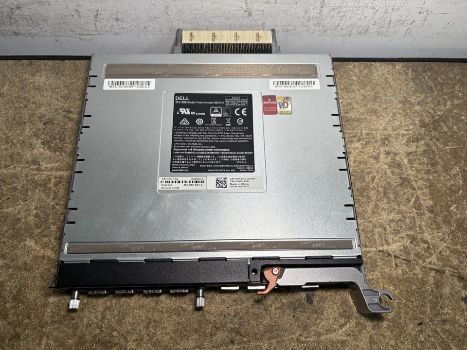 Dell PowerConnect M8024-K 4 Port 10Gb Network Switch 7WKF9 w/ 4 Port 10Gb Module - Image 2 of 4