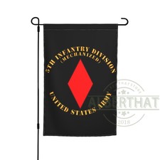 5th Infantry Division 12x18 Inch Garden Flag Double Sided Outdoor Banner