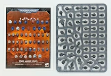 Space Marine Heads - Iron Halo Strike Force - Warhammer 40k - NOS