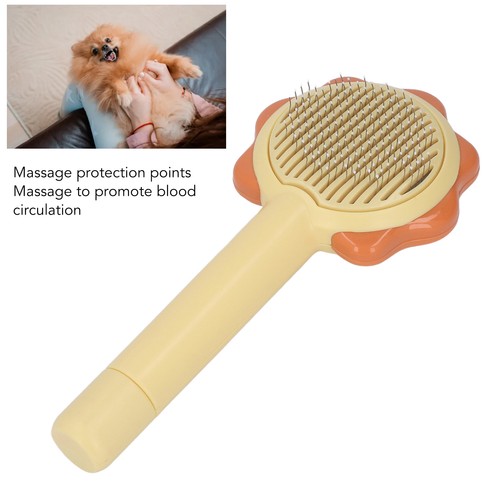 Cat Grooming Brush Self Cleaning Hair Removal Pet Shedding Brush For Long Short - Picture 9 of 33