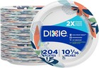 Dixie Large Paper Plates,10 Inch, 204 Count,2X Stronger,Microwave-Safe-Strong-US