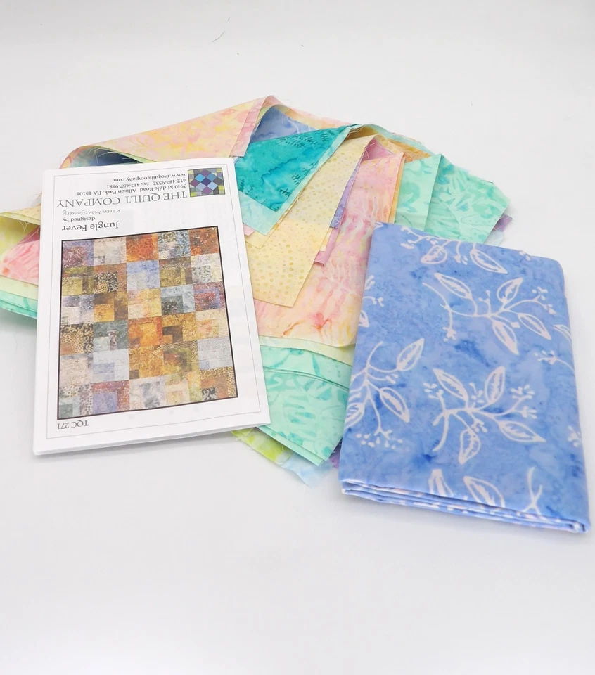 Jungle Fever Quilt Kit Designed by Karen Montgomery Pastel w/ Backing 40"x48" - Image 2 of 4