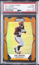 2017 PANINI PRIZM ORANGE PRIZM #261 JOE MIXON #/275 PSA 10