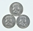 Higher Grade - 1951 1957-D 1955 Franklin Half Dollar 90% SIlver Lot *152