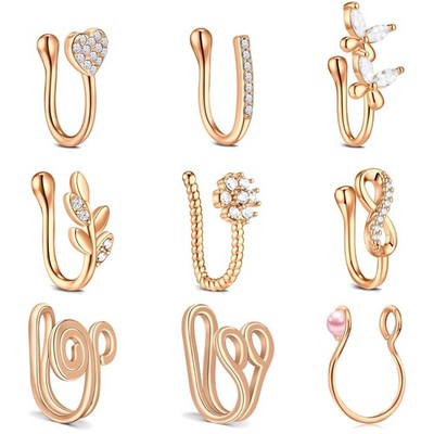 Fake Nasenpiercing, Nasenring, Hoop, Septum, Non Piercing, Damen, Männer, Ede...