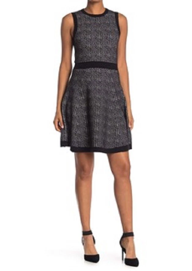 Abito completo KATE SPADE nero bianco maglia slvles skater mod west nuovo sm SC091