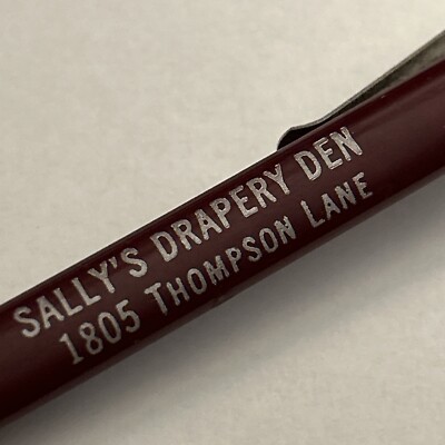 VTG Ballpoint Pen Sally's Drapery Den Corvallis Oregon