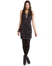 NWT Free People Bodycon Black Sheath Sweater Beaded Gray Black Dress L $168