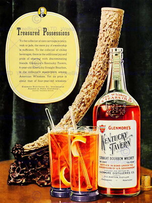86514 DRINK ALCOHOL BOURBON WHISKEY KENTUCKY HORN Decor Wall Print Poster