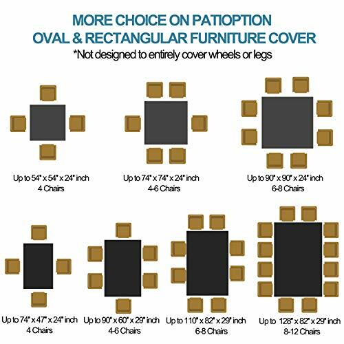 Patioption Patio Table Cover Rectangular Furniture Set 54l X 54w X 24h Inch For Sale Online