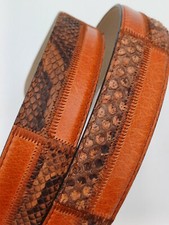 CINTURA VERO PITONE E VERA PELLE - VINTAGE '80/90 BICOLORE