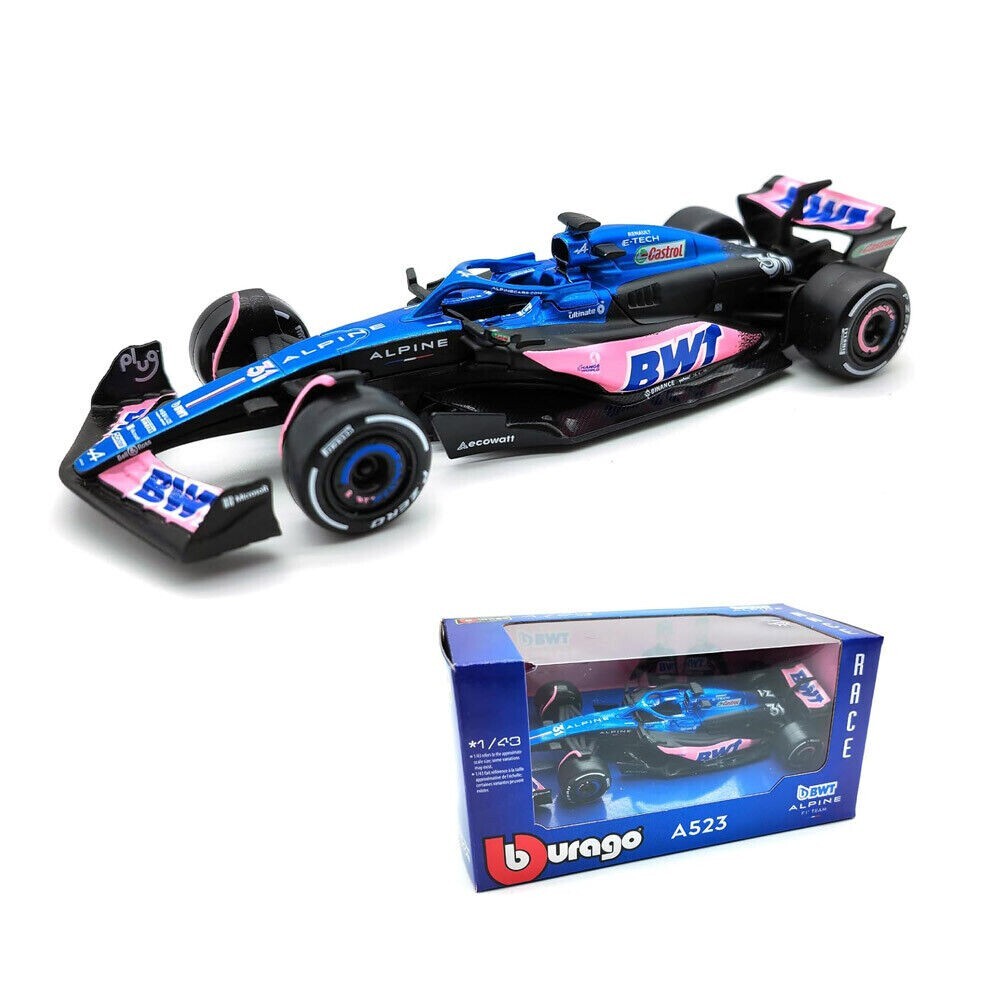 Bburago 1/43 F1 BWT Alpine A523 2023 Esteban Ocon Diecast Car - New in Stock