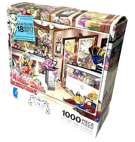 Puzzle Eeboo 1000 Piezas – Tienda De Flores Inglesa, Ilustración De Victoria Ball Con Peonías, Tulipanes Y Lavanda, Incluye Póster Y Código QR Con Playlist Inmersiva