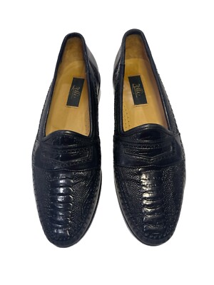 NEW  Zelli Italia Roma Calfskin Mens Black Leather Loafers & Slip Ons Penny Sz 9 Zelli Italia Roma Calfskin Mens Black Loafers & Slip Ons  main image 4