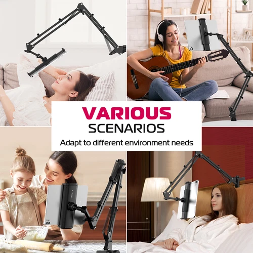 Ulanzi T2 Soporte de brazo largo ajustable de metal para tableta soporte de escritorio para teléfonos iPad - Imagen 4 de 8